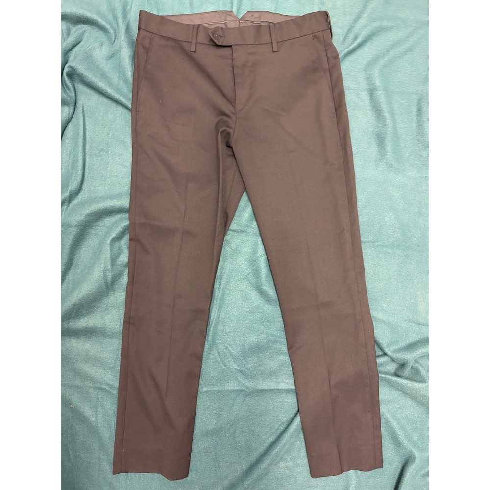 Acne Studios Drifter T STC Slim Fit Wool Blend Trousers Burgundy Mens 50 / 34